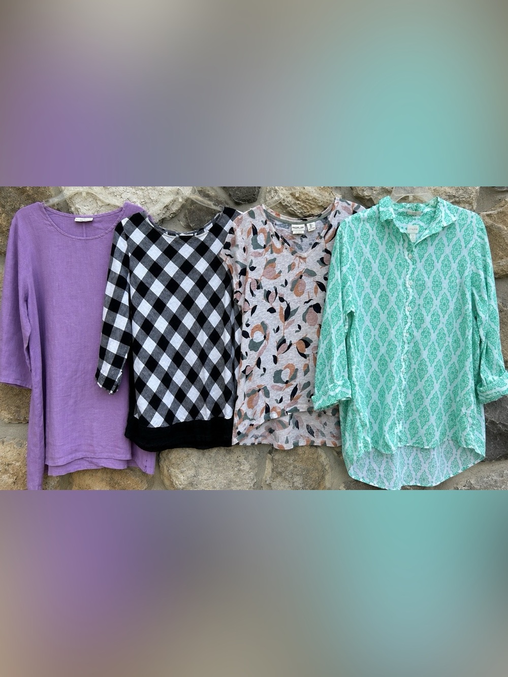 Womens 100% Linen Shirt *Bundle Of 4* Chicos Bryn Walker J. Jill Rachel Zoe READ